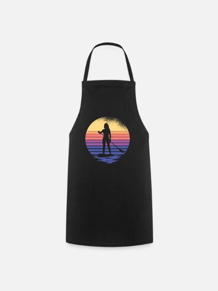 SUP Damen Paddelsurfer Stand Up Paddle supboard - Kochschürze - Schwarz