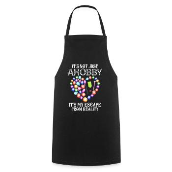 It's Not Just A Hobby It's My Escape From Reality - Cooking Apron - black - Front - AI Model Male 185 dark (185cm)