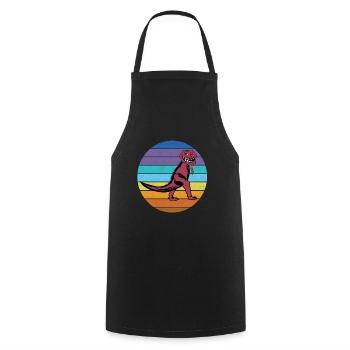 Looked In At Retro Memes - Cooking Apron - black - Front - AI Model Male 185 dark (185cm)