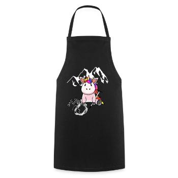 Unicorn Mountain Sports Climbing Peaks Outdoor Mountains - Cooking Apron - black - Front - AI Model Male 185 dark (185cm)