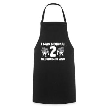 I Was Normal 2 Keeshonds Ago Funny Keeshond - Cooking Apron - black - Front - AI Model Male 185 dark (185cm)