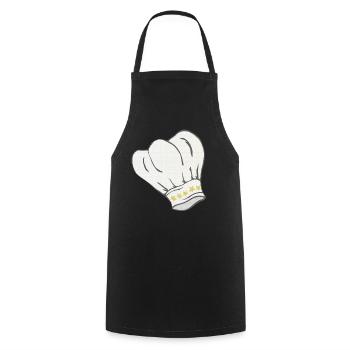 Toque de chef motif étoile, cuisine, cadeau homme - Tablier de cuisine - noir - Devant - AI Model Male 185 dark (185cm)