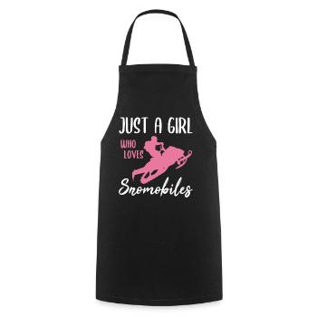 Motoneigiste motoneige cadeau dames filles - Tablier de cuisine - noir - Devant - AI Model Male 185 dark (185cm)