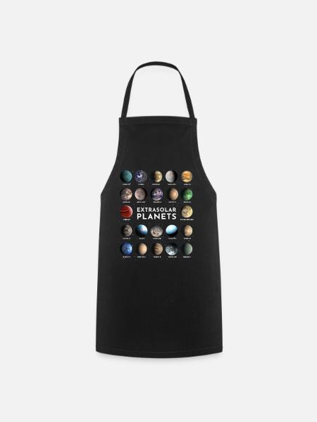 Exoplanètes - Planètes solaires supplémentaires - Tablier de cuisine - noir