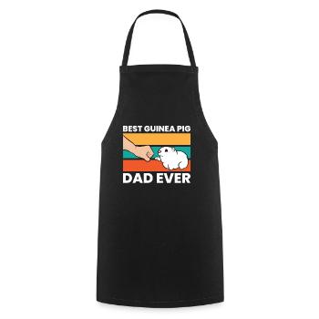 Meilleur papa cochon d’Inde de tous les temps - Tablier de cuisine - noir - Devant - AI Model Male 185 dark (185cm)