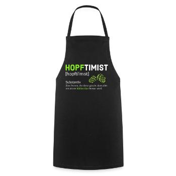 Hopftimist Bier Lustiger Spruch Humor - Kochschürze - Schwarz - Vorne - AI Model Male 185 dark (185cm)