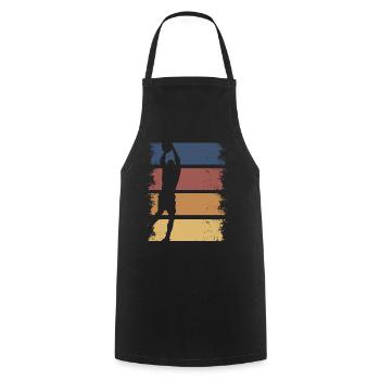 Retro Basketball Vintage Style Basketballer - Kochschürze - Schwarz - Vorne - AI Model Male 185 dark (185cm)