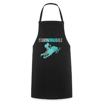 Motoneigiste motoneige cadeau rétro vintage - Tablier de cuisine - noir - Devant - AI Model Male 185 dark (185cm)