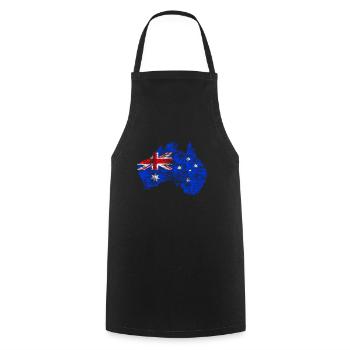 Australien Landkarte Vintage - Kochschürze - Schwarz - Vorne - AI Model Male 185 dark (185cm)