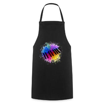 Piano Piano Music Gift Piano Digital Piano - Cooking Apron - black - Front - AI Model Male 185 dark (185cm)