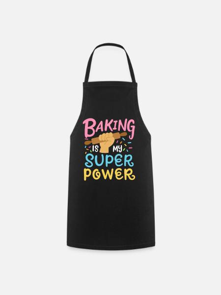 Backen Bäcker Nudelholz - Kochschürze - Schwarz