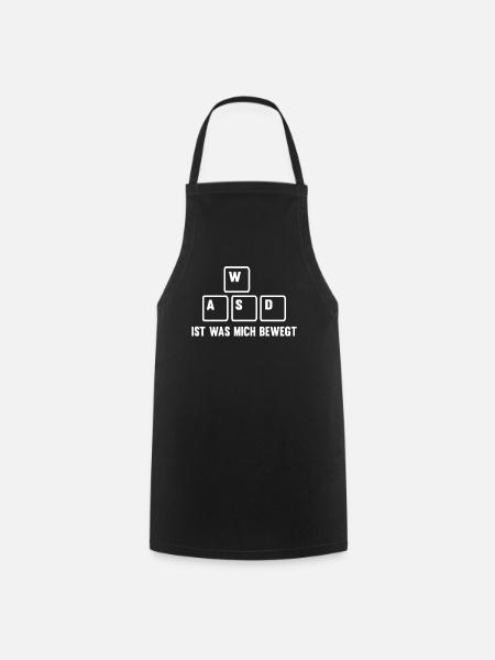 PC Gamer Tastatur Gaming Spruch Lustig Geschenk - Kochschürze - Schwarz