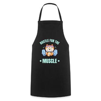 Entraînez-vous pour les muscles de chien chien d’entraînement - Tablier de cuisine - noir - Devant - AI Model Male 185 dark (185cm)