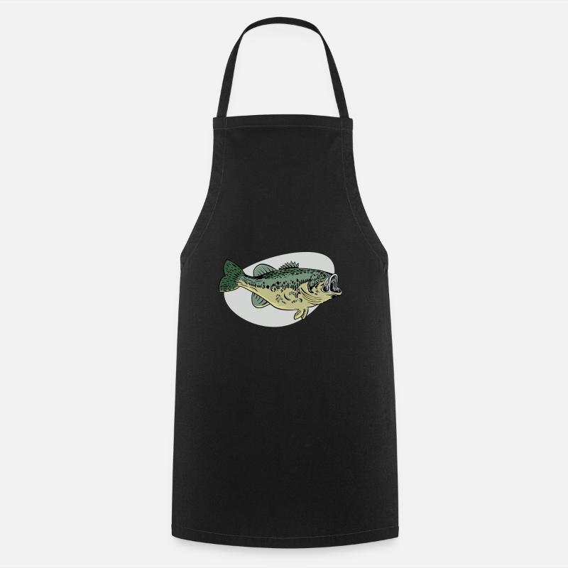 Pêche pêche pêche à carpes pêche pêche - Tablier de cuisine - noir