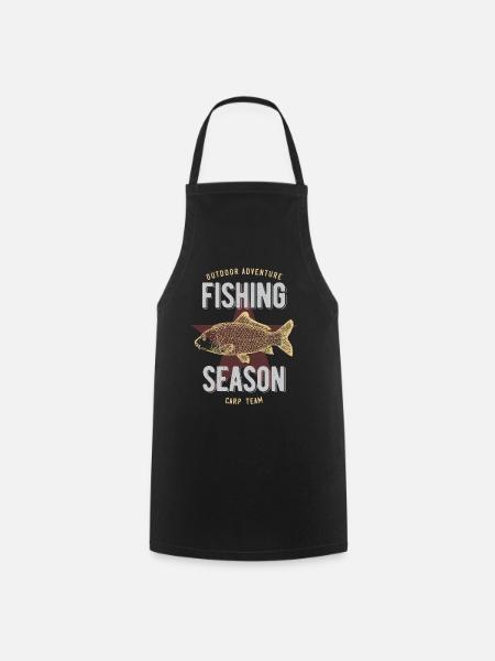 Carpes Carp pêche - Tablier de cuisine - noir