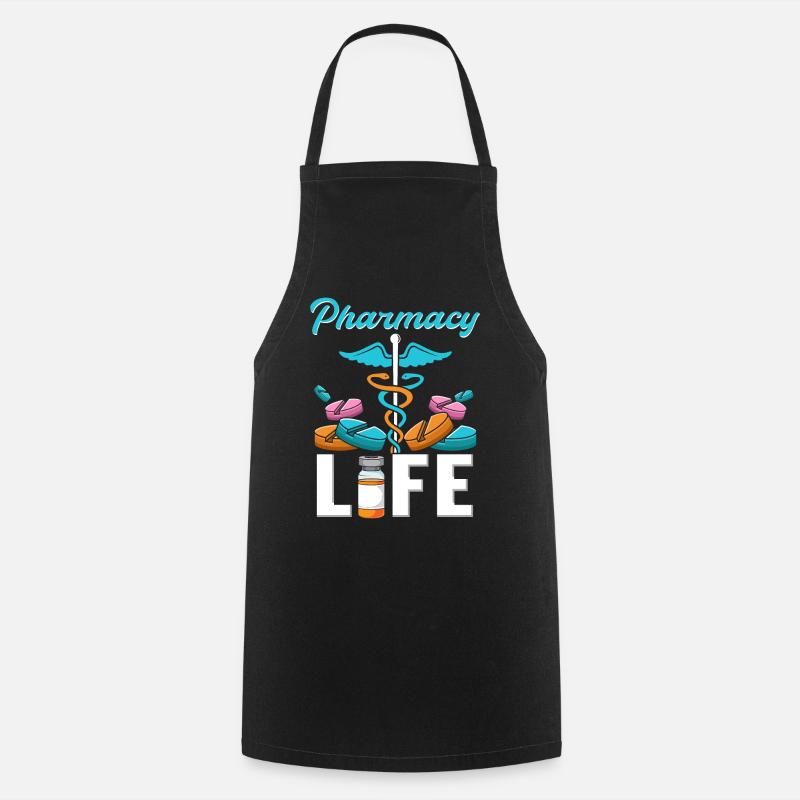 Pharmacist Pharmacy Life Pharmacy Pharmacy Student - Cooking Apron - black