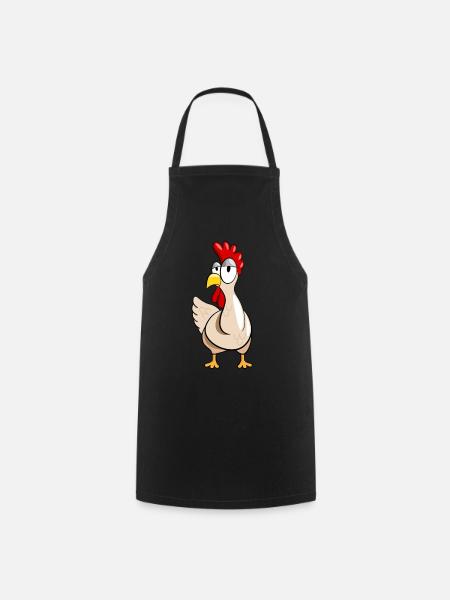 Funny Chicken Gift Chicken Chicken Keeping - Cooking Apron - black