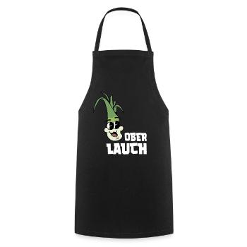 Ober Lauch - Fitness Gym Lauch Witz - Kochschürze - Schwarz - Vorne - AI Model Male 185 dark (185cm)