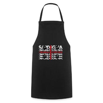 Sardinia Flag The Four Moors Italy - Cooking Apron - black - Front - AI Model Male 185 dark (185cm)