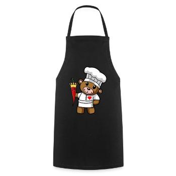 Ours en peluche piment fort Chef Restaurant cuisine. - Tablier de cuisine - noir - Devant - AI Model Male 185 dark (185cm)