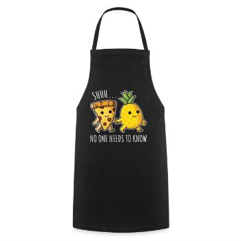 Pizza Hawaii Ananas Pizza essen Pizza & Ananas - Kochschürze - Schwarz - Vorne - AI Model Male 185 dark (185cm)