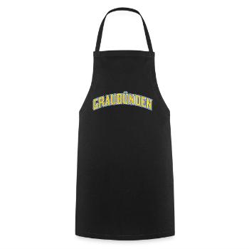 Graubünden Arc Logo - Kochschürze - Schwarz - Vorne - AI Model Male 185 dark (185cm)