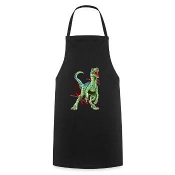 Velociraptor Raptor Dinosaures Origine primitive Din - Tablier de cuisine - noir - Devant - AI Model Male 185 dark (185cm)