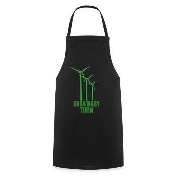Wind wheel Turn Baby Turn Wind Power Electricity Renewable - Cooking Apron - black - Front - AI Model Male 185 dark (185cm)