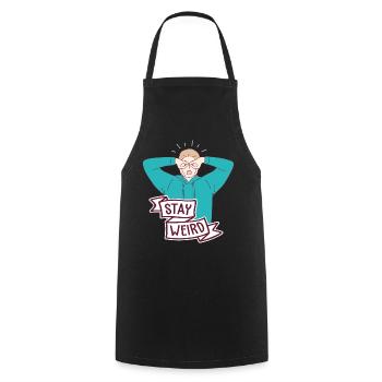 Stay Weird Autism Awareness Different ADHD - Cooking Apron - black - Front - AI Model Male 185 dark (185cm)