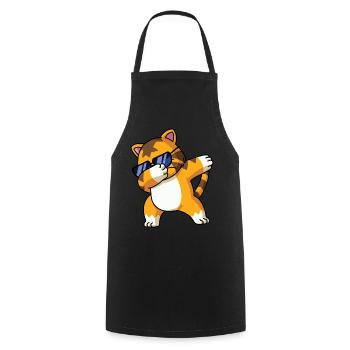 Dabbing Kitten Lovers Pajama costume - Cooking Apron - black - Front - AI Model Male 185 dark (185cm)