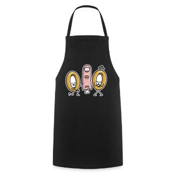 Marriage proposal wedding rings finger engagement - Cooking Apron - black - Front - AI Model Male 185 dark (185cm)