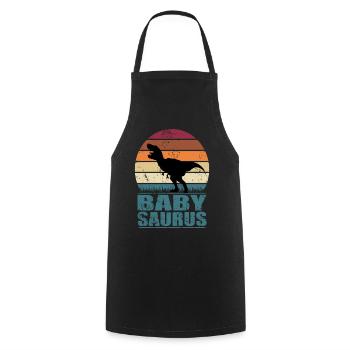 BabySaurus Dinosaur Offspring Baby Dino Birth - Cooking Apron - black - Front - AI Model Male 185 dark (185cm)