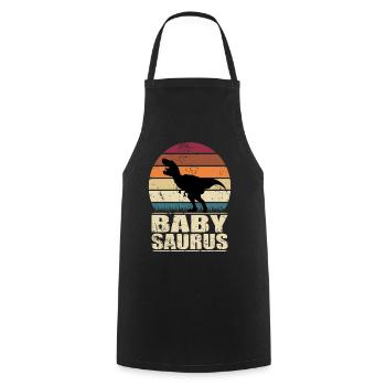 BabySaurus Dinosaur Baby Dino Birth Offspring - Cooking Apron - black - Front - AI Model Male 185 dark (185cm)