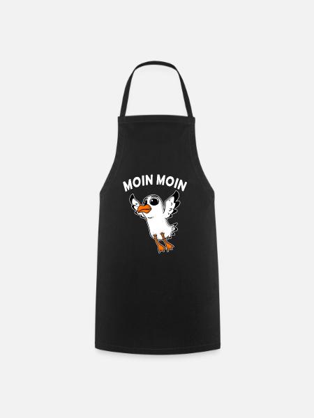 Moin Moin Baby Möwe - Kochschürze - Schwarz