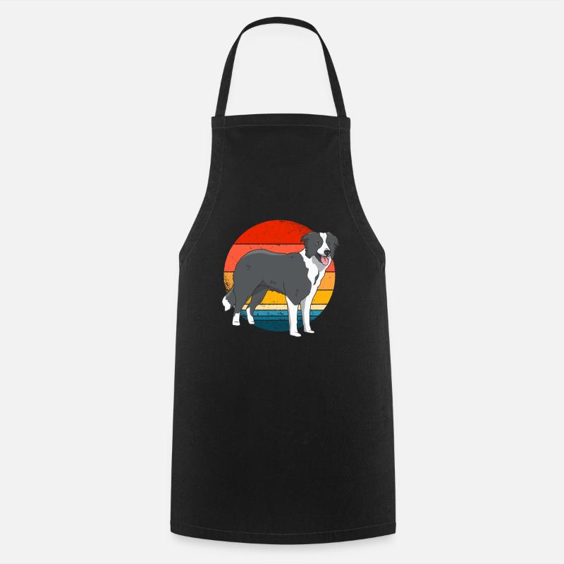 Border Collie - Tablier de cuisine - noir