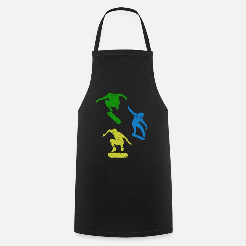 Skateboard skate park - Tablier de cuisine - noir