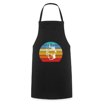 German Shepherd - Cooking Apron - black - Front - AI Model Male 185 dark (185cm)