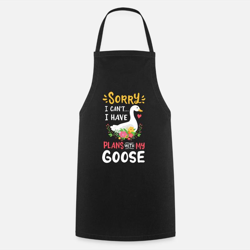 Goose Goose Lover - Cooking Apron - black