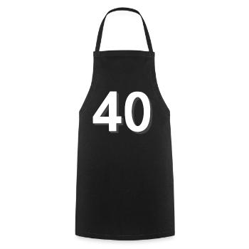 40 lumineux, célébrez - Tablier de cuisine - noir - Devant - AI Model Male 185 dark (185cm)