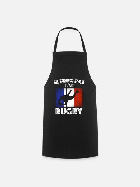 Je peux pas j'ai Rugby - Tablier de cuisine - noir