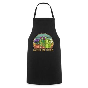 Water Me Daddy Vintage - Kochschürze - Schwarz - Vorne - AI Model Male 185 dark (185cm)