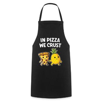 Hawaiian Pizza Pizza Hawaii Funny Pizza & - Cooking Apron - black - Front - AI Model Male 185 dark (185cm)