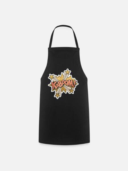 Action Pop Art Kabbom Comique - Tablier de cuisine - noir