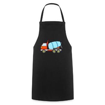 Construction vehicles Construction site Construction vehicle - Cooking Apron - black - Front - AI Model Male 185 dark (185cm)