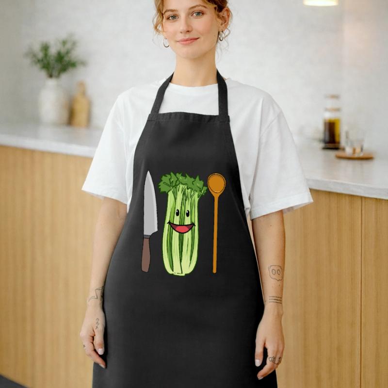 Celery vegetables celery celery kitchen knife chef Cooking Apron