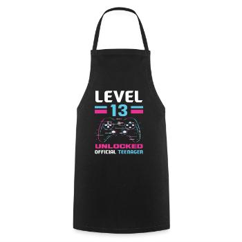 13. Geburtstag Jungen Teenager Gamer - Kochschürze - Schwarz - Vorne - AI Model Male 185 dark (185cm)