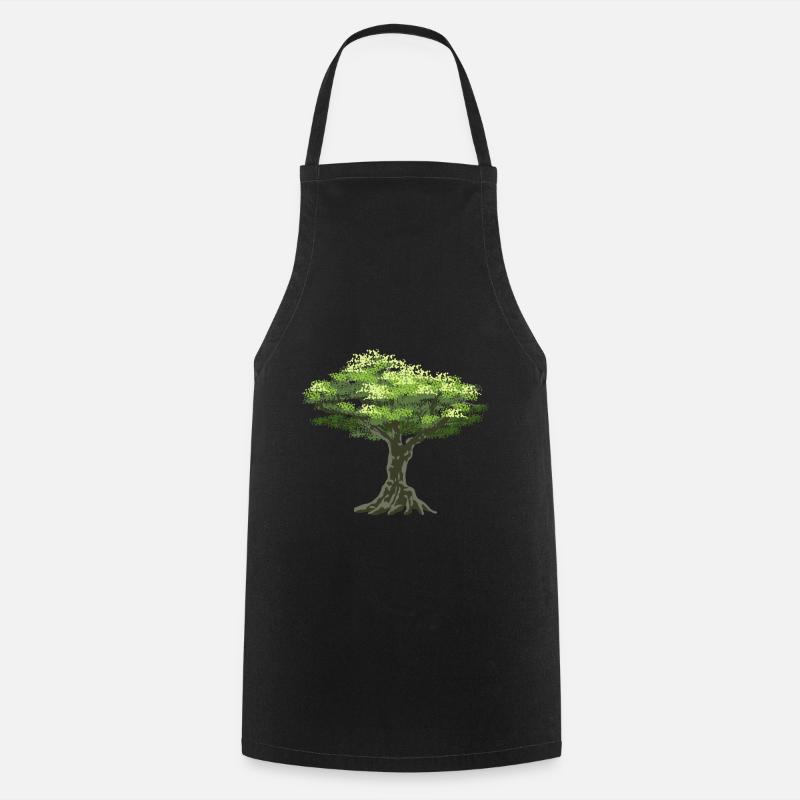 Olive tree Olive tree Greece Nature harvest - Cooking Apron - black