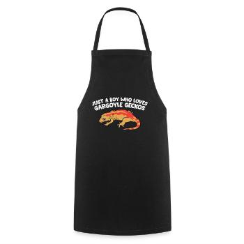 Gargoyle Gecko Boy Just a Boy Who Loves Gargoyle - Cooking Apron - black - Front - AI Model Male 185 dark (185cm)