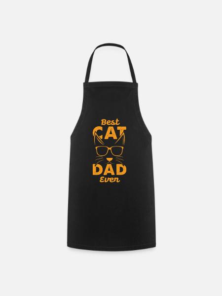 Best Cat Dad Ever, Cat Daddy Gift - Kochschürze - Schwarz