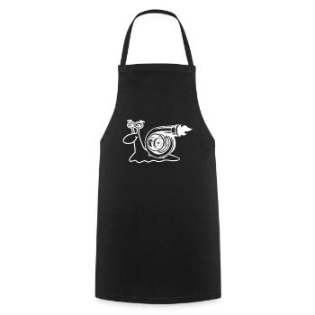 Turbo Snail Car Boosting Boost Racing Team - Cooking Apron - black - Front - AI Model Male 185 dark (185cm)